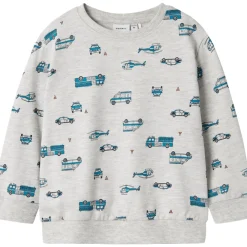 Name It Light Grey Melange Troy Regular Sweatshirt