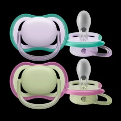 Philips Avent ultra air sutter - 0-6mdr "Lilla/grøn"