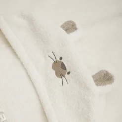 Pippi Badehåndklæde med hætte - hvidt med mus