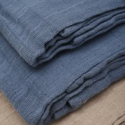 Pippi China Blue Økologiske Stofbleer Muslin 4-pak