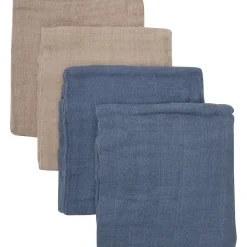 Pippi China Blue Økologiske Stofbleer Muslin 4-pak