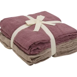 Pippi Withered Rose Økologiske Stofbleer Muslin 4-pack