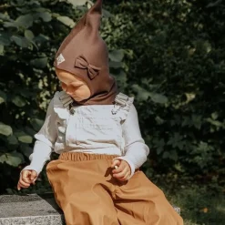 Racing Kids Top Elefanthue Sløjfe 2-lags Chocolate Brown