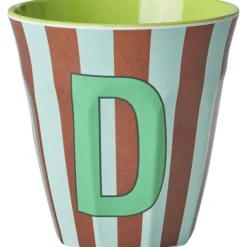 RICE Bluish Stripes Melamin Alfabet Kop