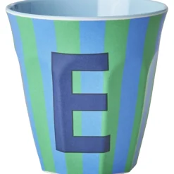 RICE Bluish Stripes Melamin Alfabet Kop