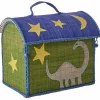 RICE Dinosaur Theme Opbevaringkurv med Hank Ekstra Lille