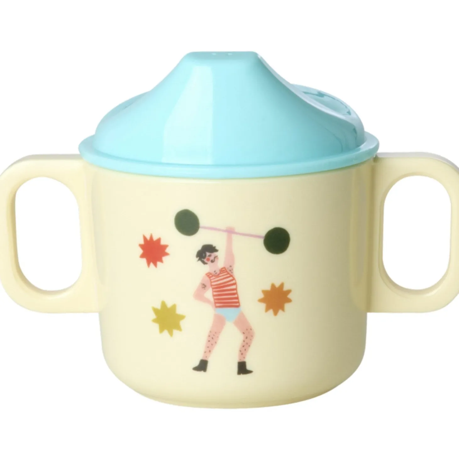 Rice Fun Fair Print Mint Melamine 2 Håndtag Tudekop