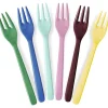 Rice Melamine Cake Gafler I Asst. Show Your True Colors - Sæt Af 6