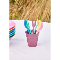 Rice Melamine Cake Gafler I Asst. Show Your True Colors - Sæt Af 6
