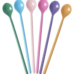 RICE Multicolor Melamin Latteske 6-pak