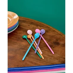 RICE Multicolor Melamin Latteske 6-pak