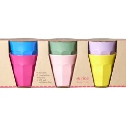 RICE Multicolour Lille Melamin Kop 6-pak