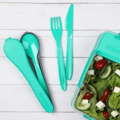 Sistema To Go Bestik Sæt Minty Teal