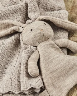 Smallstuff babytæppe, fishbone, merino uld - nature