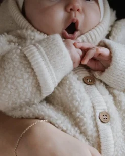 Smallstuff Heldragt, bouclé uld, off white