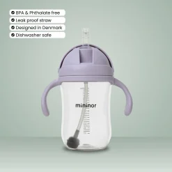 Sugerørskop Tritan 330ml lilla